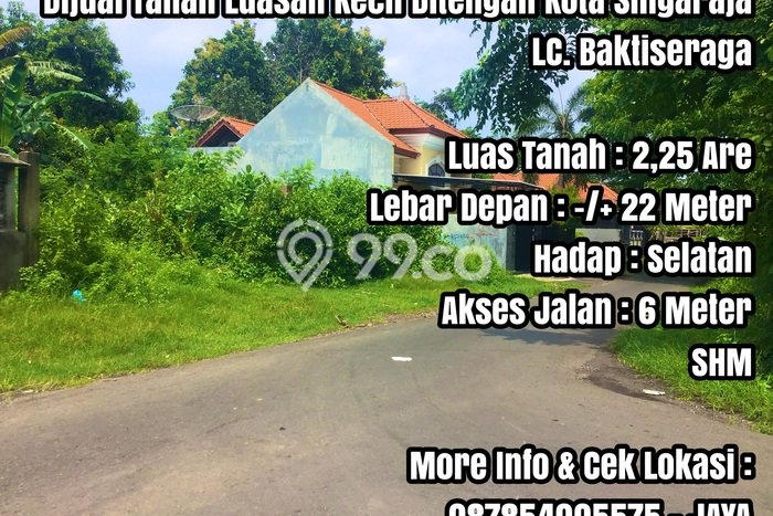 Tanah Kosong Dijual di Buleleng dengan Area 225m2 Tanah Kosong Dijual di Buleleng dengan Area 225m2