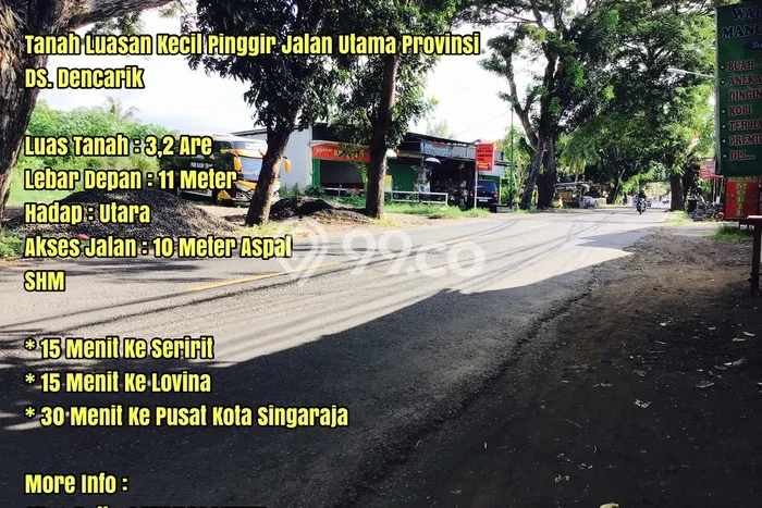 Dijual Tanah 320m2 di Dencarik, Buleleng Dijual Tanah 320m2 di Dencarik, Buleleng