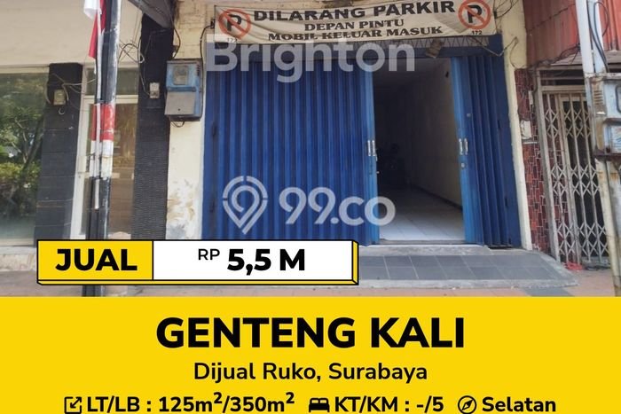 Ruko Dijual Lokasi Emas di Genteng Luas 350m2 Ruko Dijual Lokasi Emas di Genteng Luas 350m2