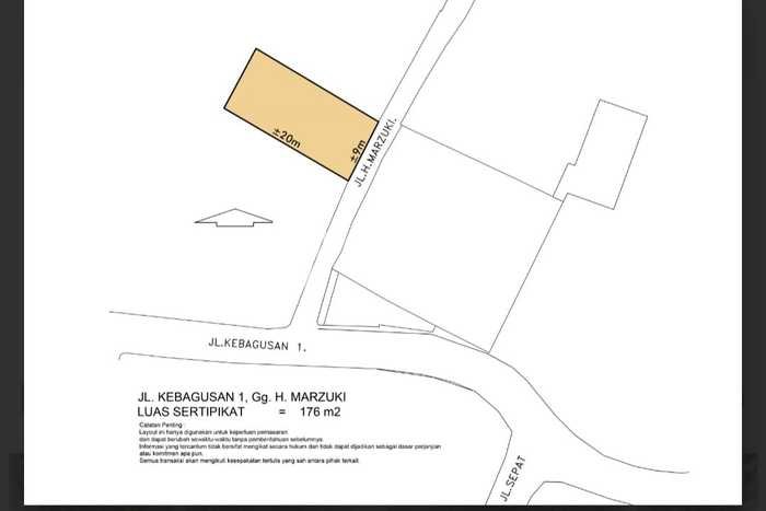 Tanah Kosong Dijual di Jakarta Selatan dengan Area 176m2 Tanah Kosong Dijual di Jakarta Selatan dengan Area 176m2