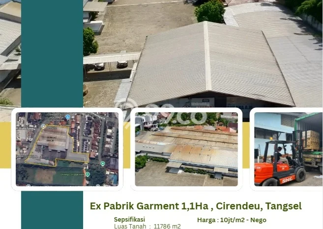 Paling Diincar! Pabrik Dijual di Cirendeu Harga Kompetitif Paling Diincar! Pabrik Dijual di Cirendeu Harga Kompetitif