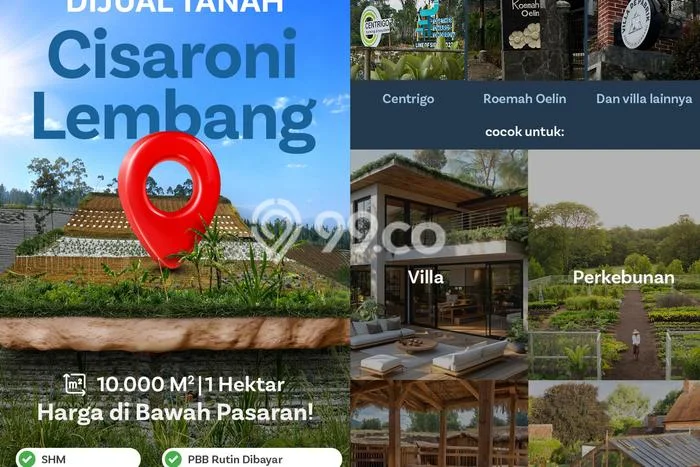 Tanah untuk Dijual Lokasi Lembang, Bandung Barat Luas 10000m2 SHM Tanah untuk Dijual Lokasi Lembang, Bandung Barat Luas 10000m2 SHM