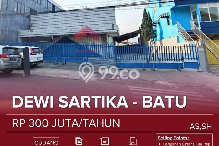 LOKASI STRATEGIS! Gudang Disewakan Kawasan Batu, Luas 1000m2m², Area Ramai LOKASI STRATEGIS! Gudang Disewakan Kawasan Batu, Luas 1000m2m², Area Ramai