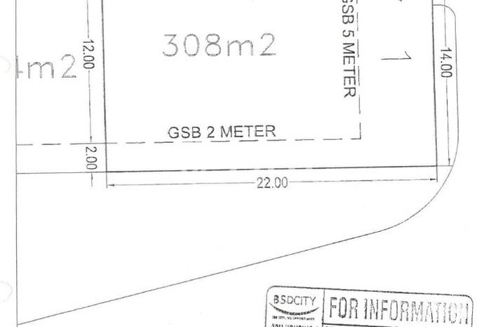 Tanah di Cisauk, Tangerang Luas 308m2 Dijual Segera Tanah di Cisauk, Tangerang Luas 308m2 Dijual Segera