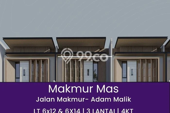 Hunian Cantik Modern Lb 160m2 di Medan Barat, Medan Hunian Cantik Modern Lb 160m2 di Medan Barat, Medan