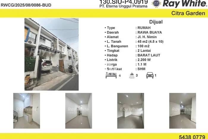 Dijual Hunian Rumah Terawat 4 KT di Rawa Buaya, Jakarta Barat Dijual Hunian Rumah Terawat 4 KT di Rawa Buaya, Jakarta Barat