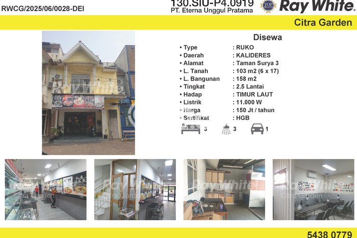 LOKASI PREMIUM! Ruko Kawasan Niaga di Kalideres, Luas 158m², Siap Operasional LOKASI PREMIUM! Ruko Kawasan Niaga di Kalideres, Luas 158m², Siap Operasional