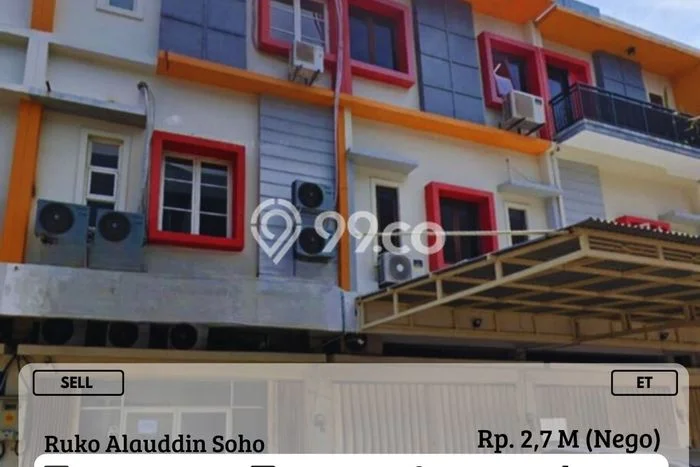 Ruko di Rappocini, Luas 270m², Area Komersial, Ramai Ruko di Rappocini, Luas 270m², Area Komersial, Ramai