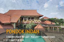 For Sale! Premium House LT 2647m2 Desain Elegan di Pondok Indah For Sale! Premium House LT 2647m2 Desain Elegan di Pondok Indah