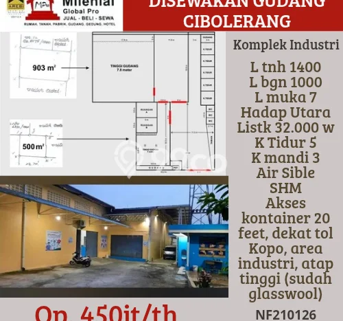 Unit Gudang Paling Strategis di Babakan Ciparay Bandung dengan LB 1000m2 Unit Gudang Paling Strategis di Babakan Ciparay Bandung dengan LB 1000m2