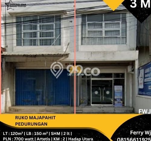 Ruko Dijual Lokasi Emas di Pedurungan Luas 150m2 Ruko Dijual Lokasi Emas di Pedurungan Luas 150m2