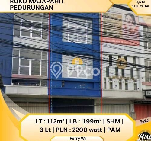 Disewakan Ruko di Kawasan Ramai Majapahit Luas 119m2 Disewakan Ruko di Kawasan Ramai Majapahit Luas 119m2