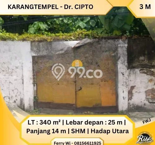 Kavling Tanah untuk Dijual di Dr Cipto Mangunkusomo, Semarang, Luas 340m2 Kavling Tanah untuk Dijual di Dr Cipto Mangunkusomo, Semarang, Luas 340m2