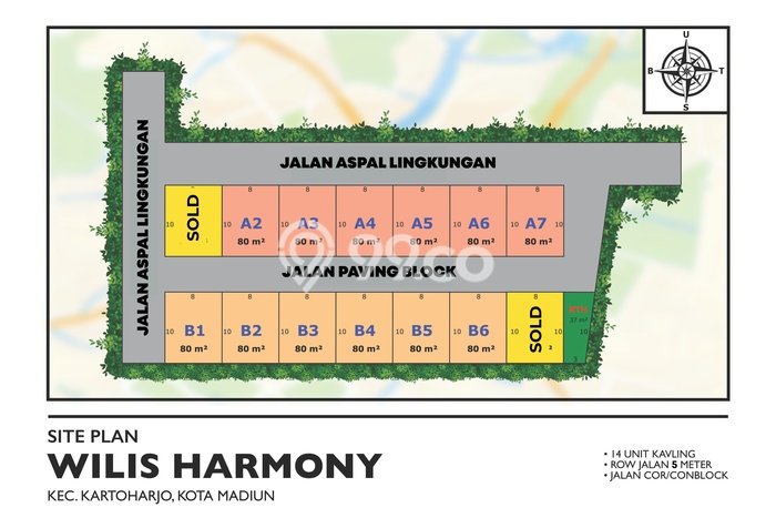 Lahan untuk Dijual di Madiun Madiun Luas 80m2 Lahan untuk Dijual di Madiun Madiun Luas 80m2
