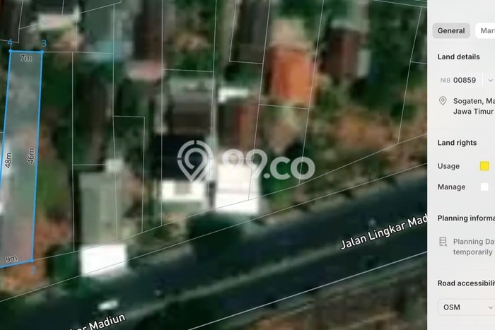 Tanah Komersial Dijual di Manguharjo Madiun 718m2 Tanah Komersial Dijual di Manguharjo Madiun 718m2