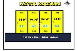 Untuk Dijual Tanah di Madiun Madiun Luas 94m2 SHM Untuk Dijual Tanah di Madiun Madiun Luas 94m2 SHM