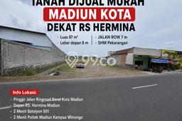 Tanah Dijual Lokasi Madiun, Madiun dengan Luas Tanah 97m2 dan Status SHM Tanah Dijual Lokasi Madiun, Madiun dengan Luas Tanah 97m2 dan Status SHM