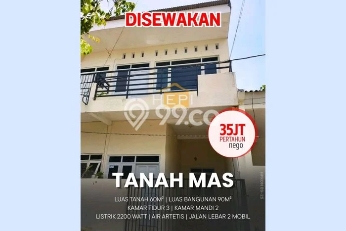 BEST DEAL! Rumah area Tanah Mas, 2 KM, Dekat Fasilitas Umum, Luas 60m² LB 90m² BEST DEAL! Rumah area Tanah Mas, 2 KM, Dekat Fasilitas Umum, Luas 60m² LB 90m²