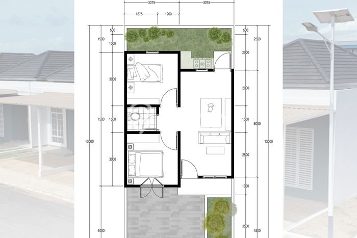 Rumah Modern 2 KT LT 75m2 di Batam Centre Rumah Modern 2 KT LT 75m2 di Batam Centre