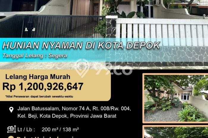 Rumah Strategis Minimalis Lb 138m2 di Beji, Depok Rumah Strategis Minimalis Lb 138m2 di Beji, Depok