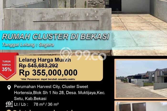 Jual Rumah Siap Huni di Setu Bekasi Harga Rp 355 Juta LT 78m2 Jual Rumah Siap Huni di Setu Bekasi Harga Rp 355 Juta LT 78m2
