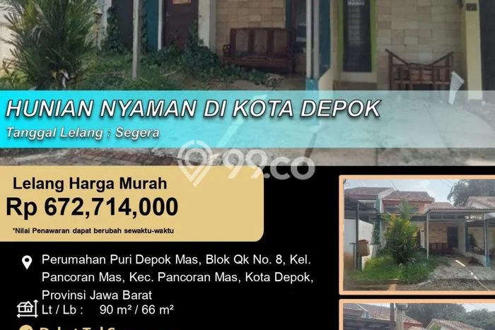 Jual Rumah Bagus Siap Huni LB 66m2 di Pancoran Mas, Depok Jual Rumah Bagus Siap Huni LB 66m2 di Pancoran Mas, Depok