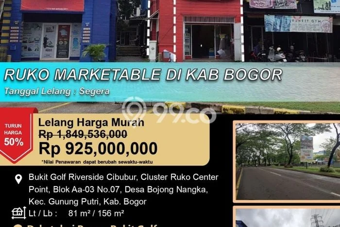 Unit Ruko Dijual di Gunung Putri Bogor Luas Tanah 81m2, Luas Bangunan 156m2 Unit Ruko Dijual di Gunung Putri Bogor Luas Tanah 81m2, Luas Bangunan 156m2
