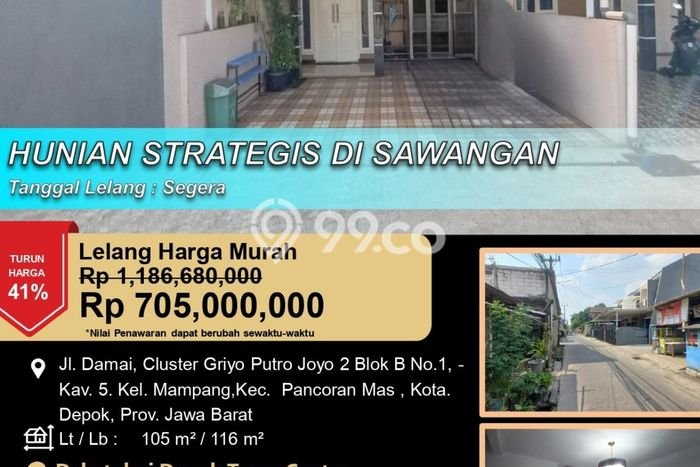 Hunian Cantik Minimalis Lb 116m2 di Pancoran Mas, Depok Hunian Cantik Minimalis Lb 116m2 di Pancoran Mas, Depok