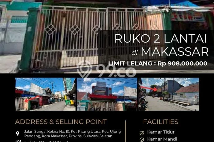 FOR SALE! Ruko di Ujung Pandang Makassar, LT 116m2, LB 264m2 FOR SALE! Ruko di Ujung Pandang Makassar, LT 116m2, LB 264m2