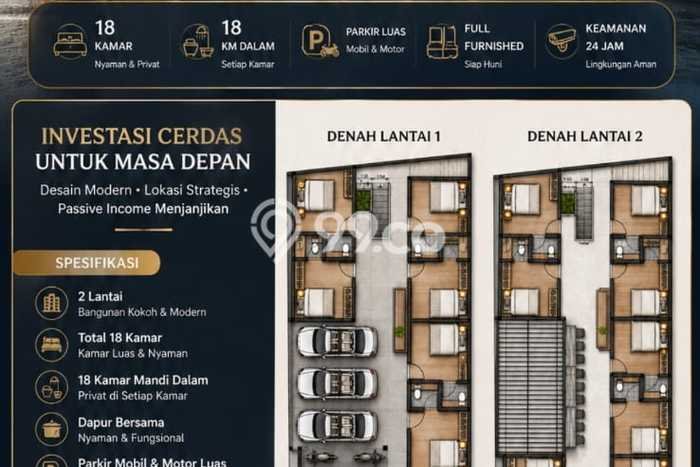 Kost untuk Dijual di Sleman Punya 18 Kamar Kost untuk Dijual di Sleman Punya 18 Kamar