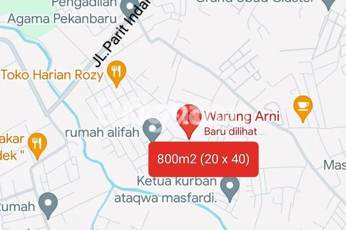 Lahan untuk Dijual Lokasi Bukit Raya, Pekanbaru Luas 800m2 - Lahan untuk Dijual Lokasi Bukit Raya, Pekanbaru Luas 800m2 -