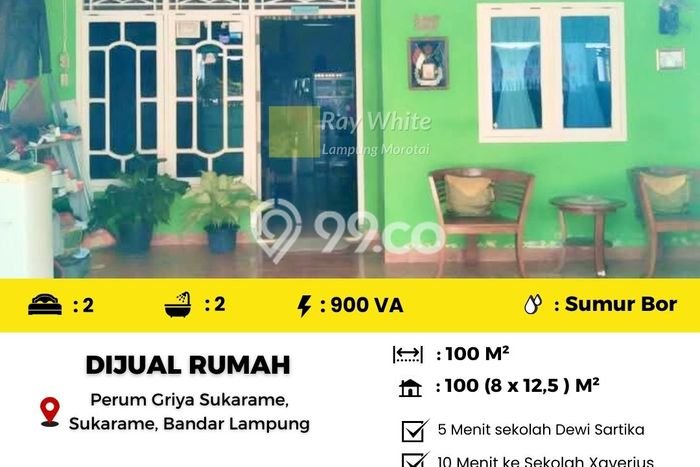 Rumah Minimalis Favorit Dijual di Sukarame LT 100m2 Rumah Minimalis Favorit Dijual di Sukarame LT 100m2