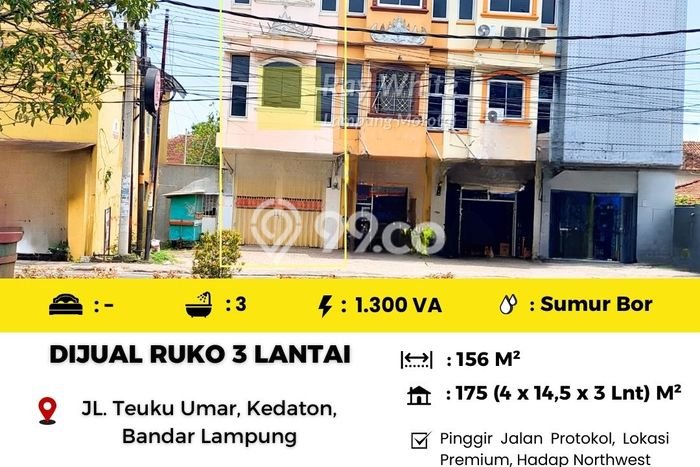 Tanah Kosong Dijual di Bandar Lampung dengan Area 156m2 Tanah Kosong Dijual di Bandar Lampung dengan Area 156m2