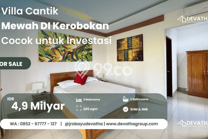 Vila Kawasan Kerobokan, Luas 200m², Cocok untuk tempat tinggal Anda Vila Kawasan Kerobokan, Luas 200m², Cocok untuk tempat tinggal Anda
