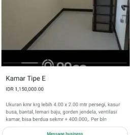 Disewakan Kost Lokasi Senen, Jakarta Pusat Area Strategis Disewakan Kost Lokasi Senen, Jakarta Pusat Area Strategis