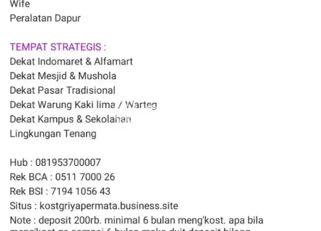 Kost Lengkap Strategis di Banjarmasin Tengah Full Furnished Kost Lengkap Strategis di Banjarmasin Tengah Full Furnished