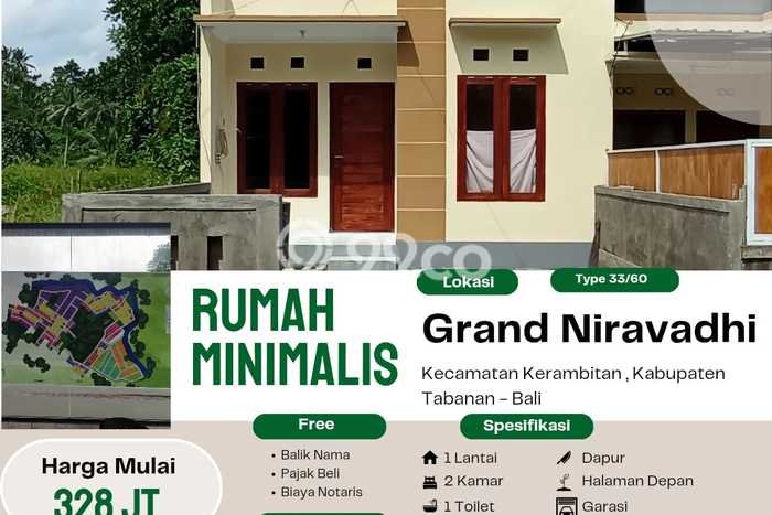 Rumah Minimalis Dijual di Kerambitan 2 Kamar dengan LT 60m2 Rumah Minimalis Dijual di Kerambitan 2 Kamar dengan LT 60m2