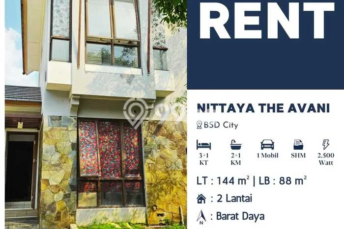 Disewakan! Rumah 3 Kamar Tidur &
2 Kamar Mandi di BSD City, Tangerang Disewakan! Rumah 3 Kamar Tidur &
2 Kamar Mandi di BSD City, Tangerang