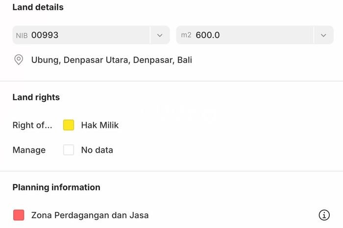 Tanah di Denpasar Utara, Denpasar Luas 600m2 Dijual Segera Tanah di Denpasar Utara, Denpasar Luas 600m2 Dijual Segera