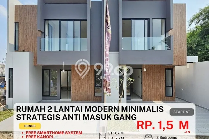 Rumah Minimalis 3 KT di Bintaro Tangerang Selatan Unfurnished Rumah Minimalis 3 KT di Bintaro Tangerang Selatan Unfurnished