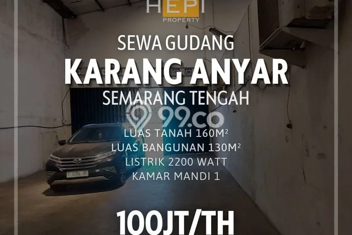 Gudang untuk disewa di Semarang Tengah punya LT 160m2 & LB 130m2 harga sewa kompetitif Gudang untuk disewa di Semarang Tengah punya LT 160m2 & LB 130m2 harga sewa kompetitif