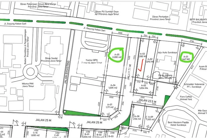 Tanah Strategis Kawasan Gayungan, Luas 1005m2m², Ideal untuk Usaha, Disewakan Tanah Strategis Kawasan Gayungan, Luas 1005m2m², Ideal untuk Usaha, Disewakan