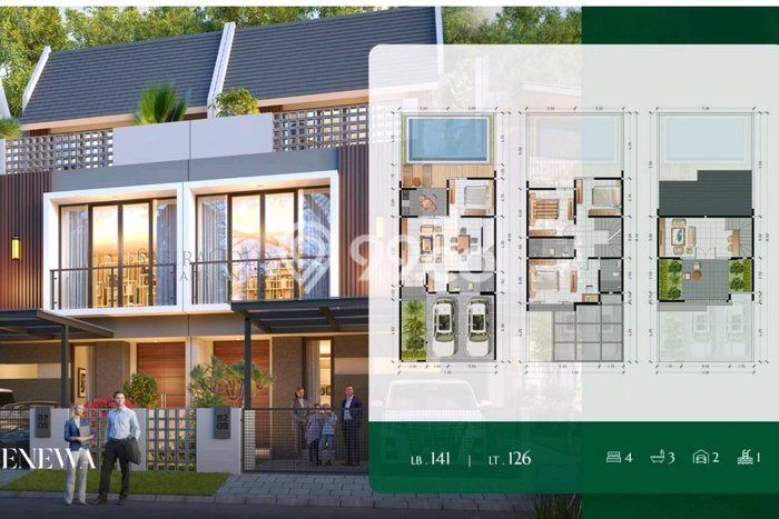 For Sale! Luxury House LT 126m2 Desain Modern di Waru For Sale! Luxury House LT 126m2 Desain Modern di Waru
