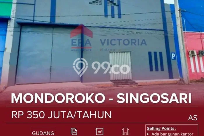 Gudang Disewakan di Area Ramai Karangploso, Malang Gudang Disewakan di Area Ramai Karangploso, Malang