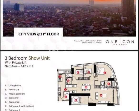 Dijual Apartemen Prestisius di Surabaya Kota 4 Kamar & 3 Kamar Mandi Dijual Apartemen Prestisius di Surabaya Kota 4 Kamar & 3 Kamar Mandi