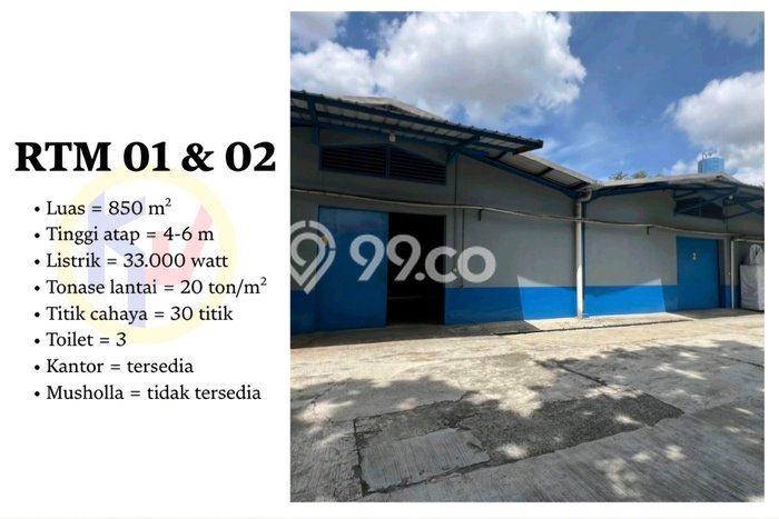 Disewakan Gudang komersial di Karawaci luas bangunan 850m2 Disewakan Gudang komersial di Karawaci luas bangunan 850m2