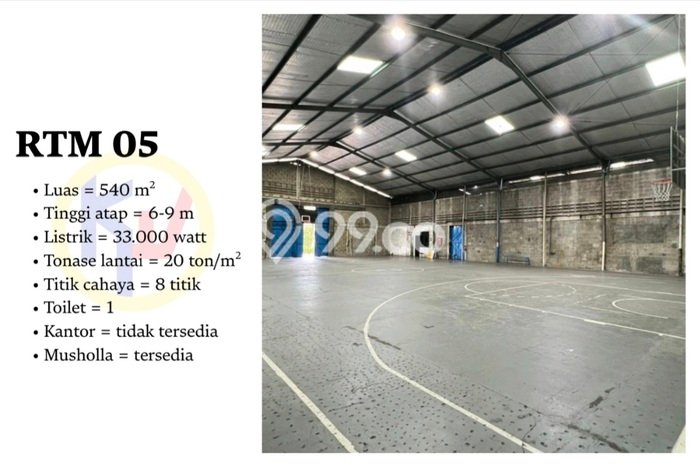 Untuk Disewa Gudang di Karawaci Tangerang LT 540m2, LB 540m2 Untuk Disewa Gudang di Karawaci Tangerang LT 540m2, LB 540m2