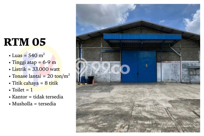 Untuk Disewa Gudang di Karawaci Tangerang LT 540m2, LB 540m2 Untuk Disewa Gudang di Karawaci Tangerang LT 540m2, LB 540m2