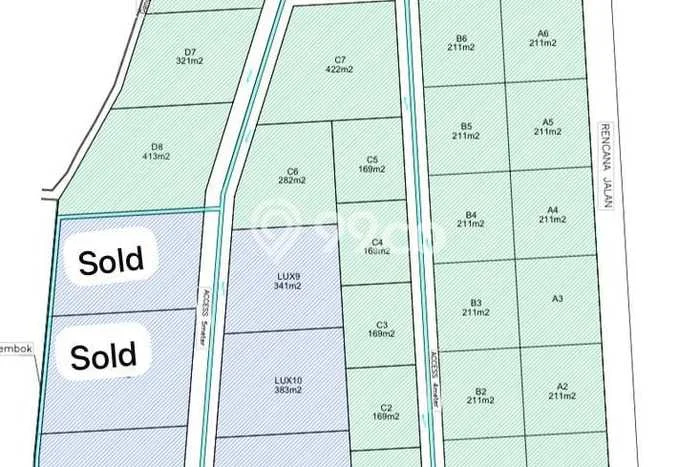 Tanah untuk Disewa di Badung Luas 12520m2 Tanah untuk Disewa di Badung Luas 12520m2