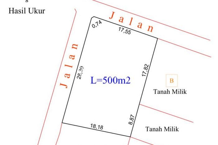 Dijual Tanah di Badung, Luas 500m2 SHM Dijual Tanah di Badung, Luas 500m2 SHM